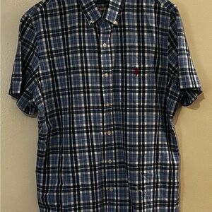 U.S. Polo Assn. Blue and White Checkered Men’s Shirt